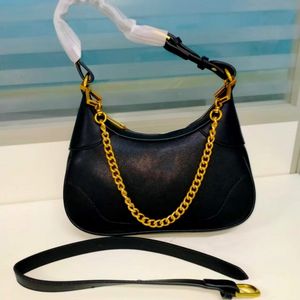 Frau Hobo Bags Designer -Taschen Handtaschen Achselweiche Umhängetasche Lady Kettenbaus goldener Buchstaben Leder 10a
