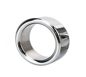 Cockrings Male Metal Stainless Steel Penis Lock Cock Ring Ball Stretcher Head Delay Time Extend Testicles Sex Toy For Man1471395