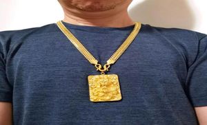 Marke 18K Gold Ton Männer Die Drachenanhänger Halskette in 10 mm1 mm Kettenbreite für Geschenkschmuck 2022 Neu 6BB064672576559386