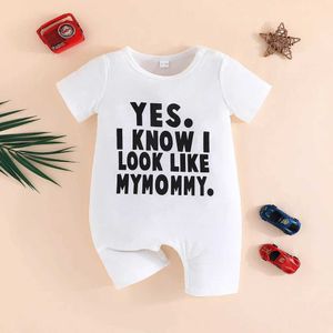 Rompers Newborn Unisex детская одежда от 0 до 18 месяцев симпатичные письма для мальчиков девочки с коротким рукавом младенец