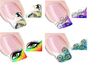 Whole50pcs Pop DIY Sex Gegenstände Nagelkunstaufkleber Dekorationen Französische Tipps Nägel Wickel Nagelkunst Patch Wassertransfer xf1298728941
