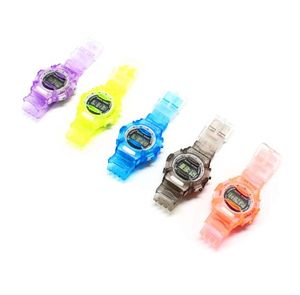 Crianças Jelly Cartoon Relógio eletrônico de presente Multicolor Wrist Assista a estudantes da moda da moda relógios