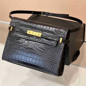 Höftbrev axelpåsar läder handväskor designers väskor kvinnor vintage designer handväska alligator crossbody unika messenger klassiska plånböcker 0429