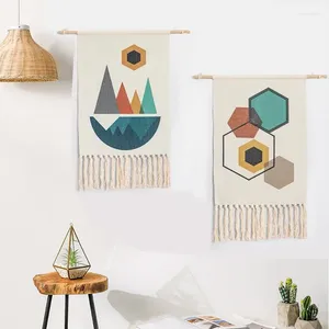 Camesses ins nordic duvar asılı goblen püskül el dokuma baskılı geometrik boho macrame sanat arka plan ev dekorasyon