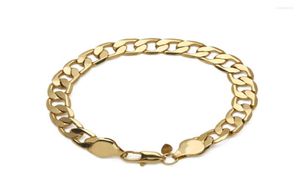 Link Bracelets Men Bracelet Gold Color Wide Wide 215cm Aço inoxidável Bagle