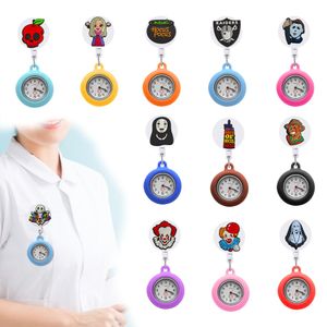 Pocket Watch Chain New Halloween 79 Clip Watches Nurse Badge Accessories On Nursing Alligator Medical Hang Clock Gift Dractable FOB OT90G