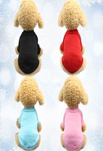Haustierhund Strickwear -Pullover Fleece Mantel für kleine mittelgroße Hunde warm warme Haustier Hunde Katze Kleidung Weiche Welpe Customes 3 Farbe rot Pink BL7566229