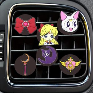 Andra motorcykeltillbehör Beautif Girl Warrior Cartoon Car Air Vent Clip Outlet per fyrkantig klämmor Fräschare Conditioner för Off OTWJ7