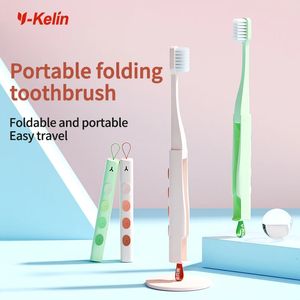 Portable Mini Toothbrush for Travel Soft Bristled Adult Orthodontic 240511