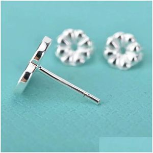 Stud S925 Sterling Sier Sweet Heart Designer Earrings For Women Luxury Brand Letters Cute Engagement Asymmetrical Ear Rings Earring Dr Dhk0Z