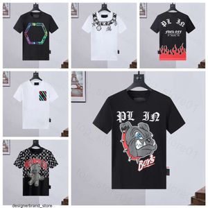 5A Mens Tshirt PP Skull Diamond T Ringts Germany Brand Luxury Designers Письмо 3D доллар печать Polos Tshirts Women Skulls 24SS Tee Short