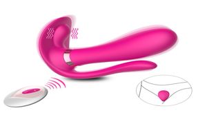 G Spot Butterfly Dildo Vibrator Clit Stimulation Wireless Remote Vibrating Panty Vaginal Pussy Massager Adult Sex Toys For Women Y4772703