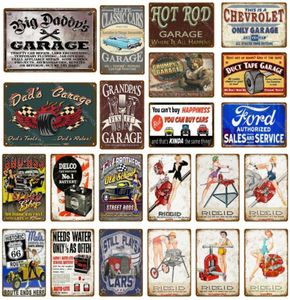 2021 Funny Designed Rod Garage Decor Vintage Metal Tin Signs Classic Car Motor Battery Tools Wall Art Plate Shabby Chic Painti5864571