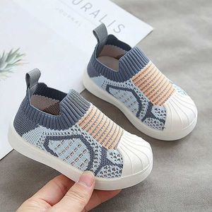 Sneakers Cotton knitted childrens sports shoes breathable childrens shoes baby anti slip flooring womens sports shoes d240515