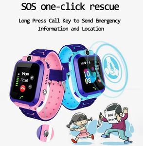 Q12 Childrens Smart Watch SOS Zegarek telefoniczny Smartwatch dla dzieci z kartą SIM PO WODYPROOM IP67 Prezent dla iOS Android5987139