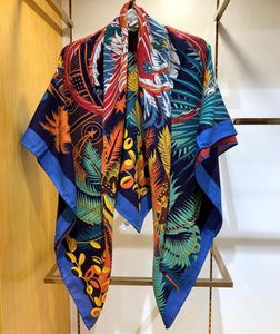 2021 Nyaste vinterdämpare kashmir och riktig silkescarf lyxig design fyrkantiga halsdukar 135135 cm tjock kerchief pashmina sjal wraps5574742