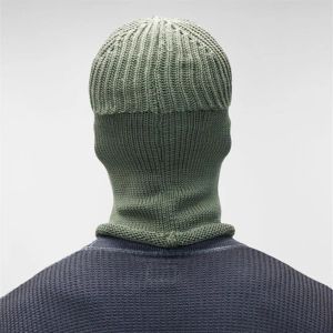 Beanies 3 färg män stickade mössglasögon bokstavsglasögon dubbla lins utomhus set huvud sport hatt med visir 271m