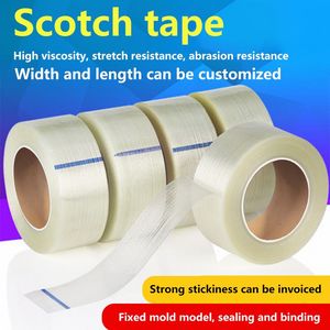 Transparent Other Packing single-sided fiberglass tape, electrical model airplane, refrigerator, super strong stripe strip sealing, tensile resistance KT board