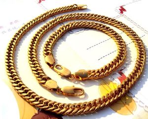 Necklace Noble 24k yellow solid gold necklace chain bracelet concentrated sets Gold is about 30% or more With the ability to disaster.