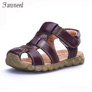 Sandals Summer childrens shoes baby leather denim sandals girls hollow leather sandals boys casual and comfortable beach sandals d240515