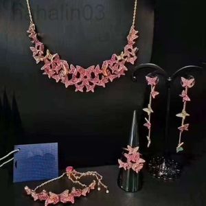 Desginer Swarovski Diewelry Dewelry Shihua Австрия Crystal River Shuying Тот же цвет бабочки ожерелье для кисточки для женской кисточки