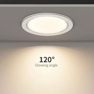 6PCS Led Downlight Recessed Ceiling Lamp 5W 9W 12W 15W Three-Color Dimmable/Cold white/Warm white 170V/220V Led Spotlight