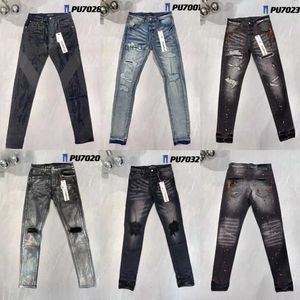 Lila jeans denim byxor mens jeans designer jean män svarta byxor highend kvalitet rak design retro streetwear casual sweatpants designers joggar p r4z3