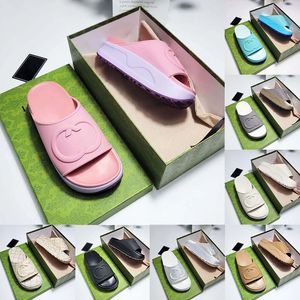 Luxury Slippers Slide Brand Designers Women Ladies Hollow Platform Sandals Women's Slide Sandal With Lnterlocking G Lovely Sunny Beach Woman Shoes Room Slippers