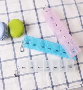 1 rad 7 Squares Weekly 7 Days Tablet Pill Box Holder Medicine Lagring Organiser Container Case Dispenser Health Care Science 2022H2233673