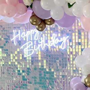 パーティーの装飾お誕生日おめでとうLEDネオンサインホーム本物のガラスの美的ギフトのアイデアアクリルライトアップルームウォール装飾バーウィンドウ広告