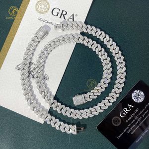 Prezzo economico 6 mm 8mm 10 mm 12 mm 14 mm Cuban Link Catena S MOISSanite Hip Hop Collace Bracciale per uomini Rapper