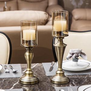 Candele in stile Europeo Candlestick Metal Gioielli Ornamenti Ornamenti Decorazione Decorazione Gift Chandelier Mariage Mobili Decor WT5ZT