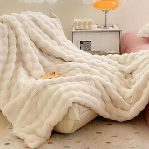 Blankets Winter Imitation Fur Plush Blanket Warm Super Soft Bed Sofa Cover Luxury Fluffy Throw Bedroom Couch Pillow Case