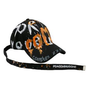 Fashion Baseball Caps for Summer Korean Style Graffiti Letter Base Ball Cap Men And Women Long Strap Curved Brim Peaked Hat Person3630765