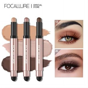 FOCALLURE Pearlescent Eyeshadow Pencil Stick Waterproof Lasting No Crease Highlighter Glitter Eye Shadow Liner Makeup Cosmetics 240515