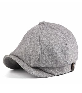 Großer achteckiger Hut Frau Wolle Beret Winter Filzmaler Hut Big Head Man Plus Size Newsboy Caps 56 58 über LJ2009161678269