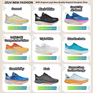 2024 Hokashoes с оригинальными дизайнерскими обувью Bondi 8 Hokaa Shoes Clifton 9 Running Men Sneakers Sneakers Лучшие качественные тренеры Runnners 36-45