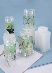 Strumenti artigianali bottiglia di stoccaggio jar sigo -stampo in silicone con pentola per fioriera a fioriera in resina epossidica stampo per la casa stampi cristallini fai -da -te 3154980