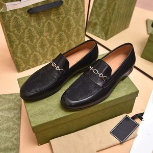 Men's and women's flat shoes leather metal buckle leather designer formal men's printed floral anti slip formal shoes large size 34-46 5.14 03