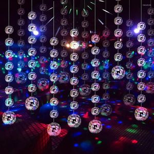 Party Decoration 8PCS 1.5M Disco Ball Pendant Wedding Year Birthday Ornament DIY Pendants Decor For Bedroom Living Room