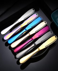 Multifunction Stainless Steel Butter Knife With Hole Tools Cheese Dessert Jam Knives Cutlery Kitchen Toast Bread Jams Spreader BH46796881