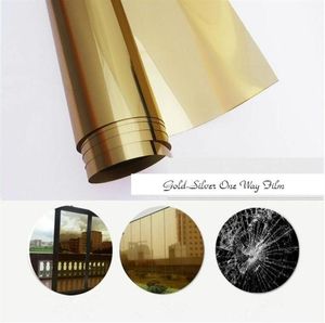 40 50 60 70 80 90 x 500 Cm Gold Heat Control Film AntiUV Solar Mirrored Sticker Oneway Vision Privacy Window Tint 210317282R7372447