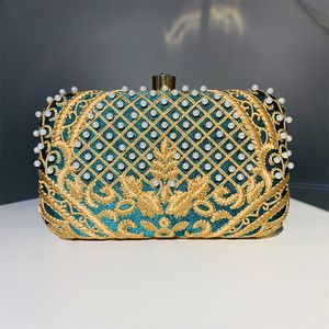 2323 Hengmei Handbags Embroidered Handmade Beaded Dinner Bags Retro Pearl Banquet Evening Bags Women's Bags