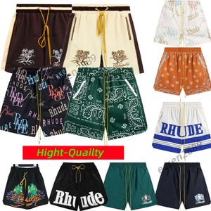 RHUDE 24SS RHUDE SHORTS RHUDE PANT RHUDE DESIGNER MENSショーツ夏の新しいファッションスポーツショーツビーチショーツ高品質のストリートホップスタイルマルチスタイルショーツ823