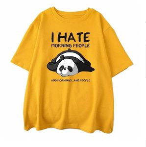 Мужская футболка Lazy Panda Print Я ненавижу ранние подъемы