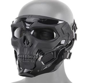 Halloween Skeleton Airsoft Mask Full Face Skull Cosplay Masquerade Party Mask Paintball Militär Combat Game Face Protective Mas Y7579147