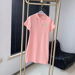 Designer Polo Neck Basic Horse Casual Dersses Summer Ladies Polo Womens Dress in Stock Size M L XL