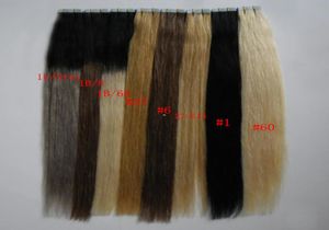 27 1 60 1BGRAY 1B8 1B Taśma w ludzkich przedłużeniach włosów 40 sztuk Blond Brazylijska Włosy Naturalne proste ombre Virgin Remy HA6990221