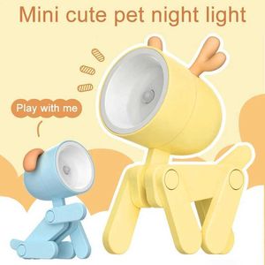 Table Lamps LED Mini Night Light Phone Bracket Cute Table Decoration Lights For Christmas Children Gifts Bedside Table Desk Reading Lamp