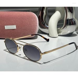 Sonnenbrille Luxusmarken Retro Oval Blech hochwertiger UV400 für Männer und Frauen Froschspiegel 54Zs Gezeitenkreis Mode